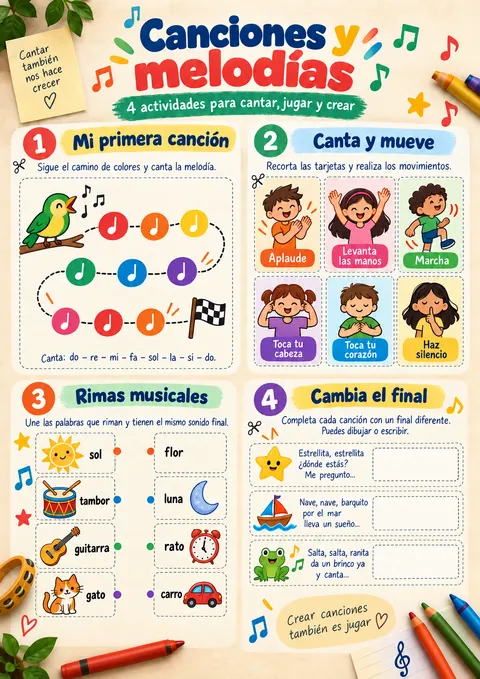 Página del kit: Canciones y melodías