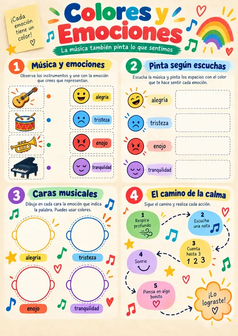 Página del kit: Colores y emociones
